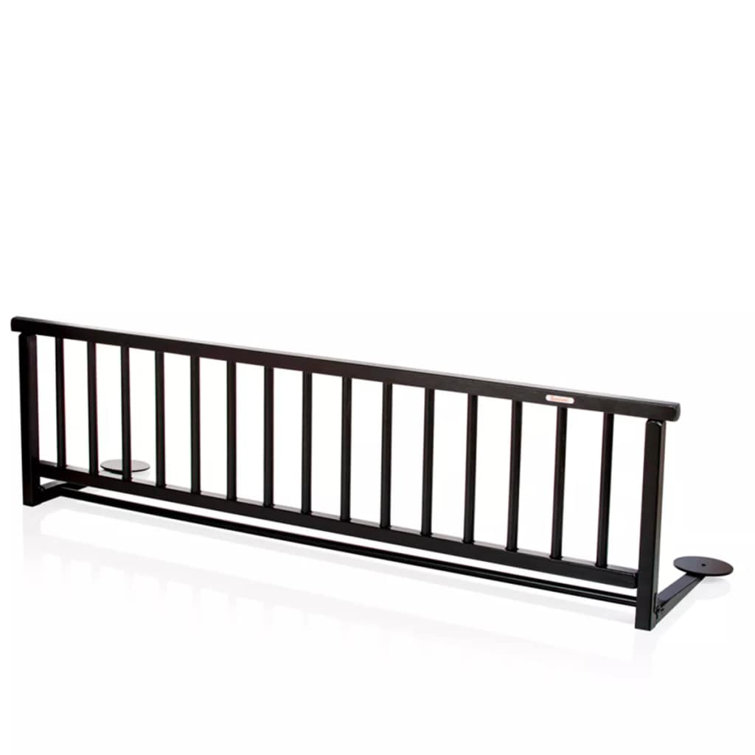 Harriet Bee Baninni Bed Rail Rocco Black Wood Wayfair.co.uk
